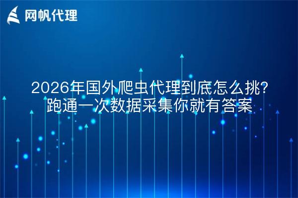 2026年国外爬虫代理到底怎么挑？跑通一次数据采集你就有答案