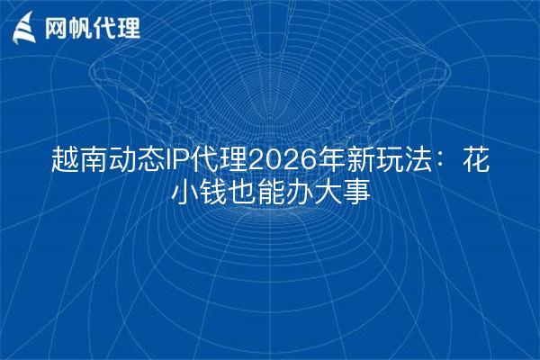 越南动态IP代理2026年新玩法:花小钱也能办大事
