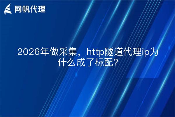 2026年做采集,http隧道代理ip为什么成了标配?