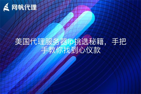 美国代理服务器ip挑选秘籍,手把手教你找到心仪款