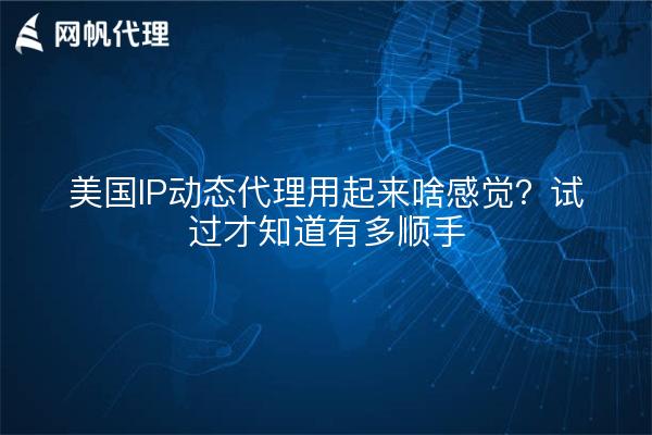 美国IP动态代理用起来啥感觉？试过才知道有多顺手