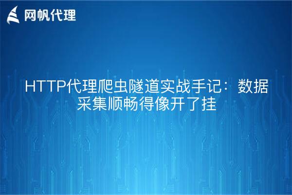 HTTP代理爬虫隧道实战手记：数据采集顺畅得像开了挂