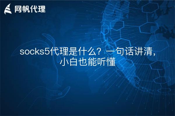 socks5代理是什么？一句话讲清，小白也能听懂
