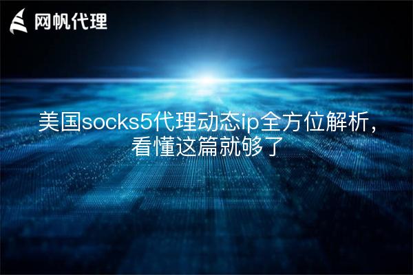 美国socks5代理动态ip全方位解析，看懂这篇就够了