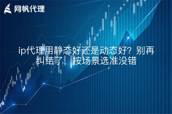 ip代理用静态好还是动态好？别再纠结了，按场景选准没错