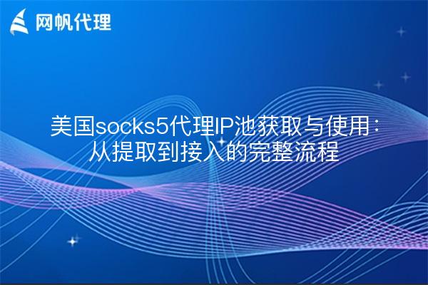 美国socks5代理IP池获取与使用:从提取到接入的完整流程