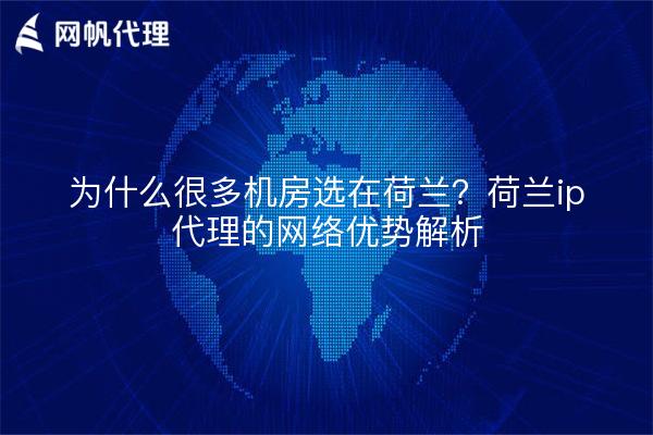 为什么很多机房选在荷兰?荷兰ip代理的网络优势解析