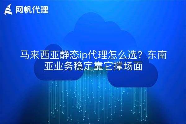 马来西亚静态ip代理怎么选？东南亚业务稳定靠它撑场面