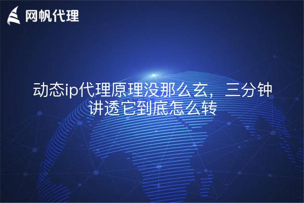 动态ip代理原理没那么玄,三分钟讲透它到底怎么转